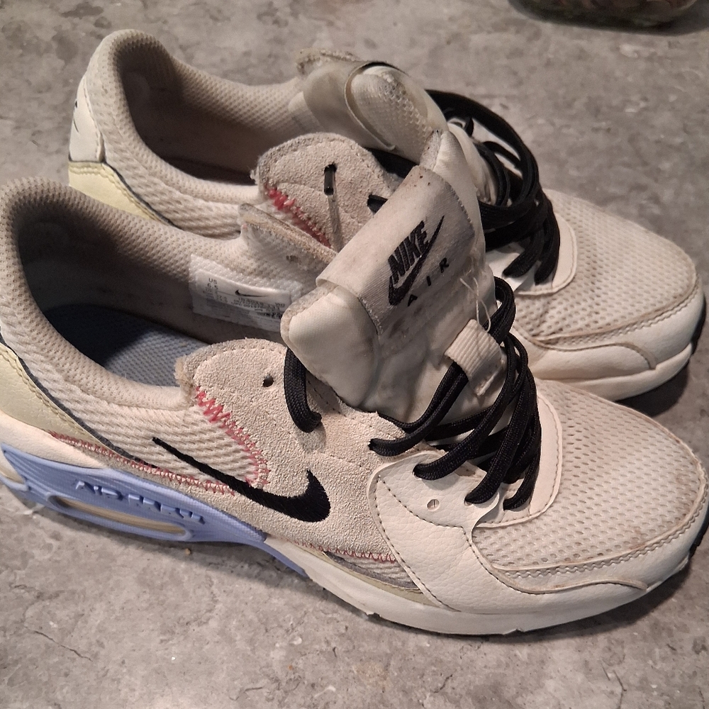 Nike Air White,Black, Pink And Blue Sneakers